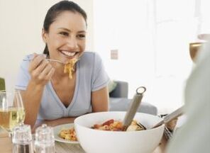 Daughter eats