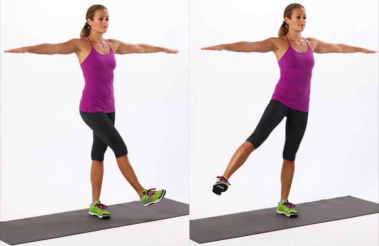 Leg swings will help to work the thigh muscles effectively